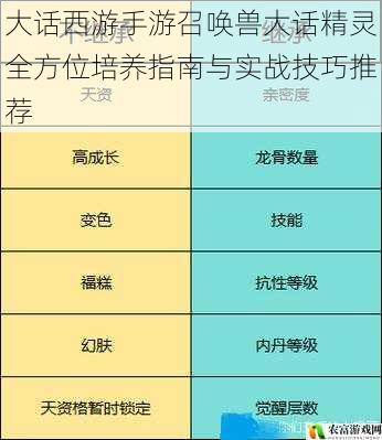 大话西游手游召唤兽大话精灵全方位培养指南与实战技巧推荐